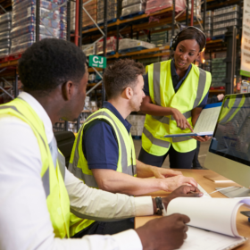 Workers discussing how to become un-fireable.