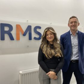 Recruitment Resourcer Abigail Howey and Regional Sales Manager James Rycroft of RMS